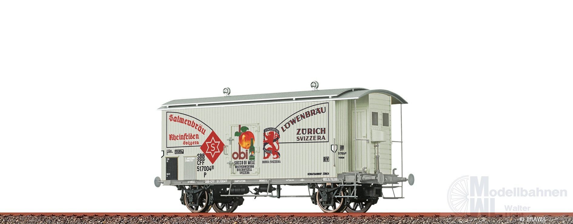 Brawa 50972 - Güterwagen ged. SBB Ep.III K2 Salmenbräu H0/GL Brawa 50972 - Güterwagen ged. SBB Ep.III K2 Salmenbräu H0/GL