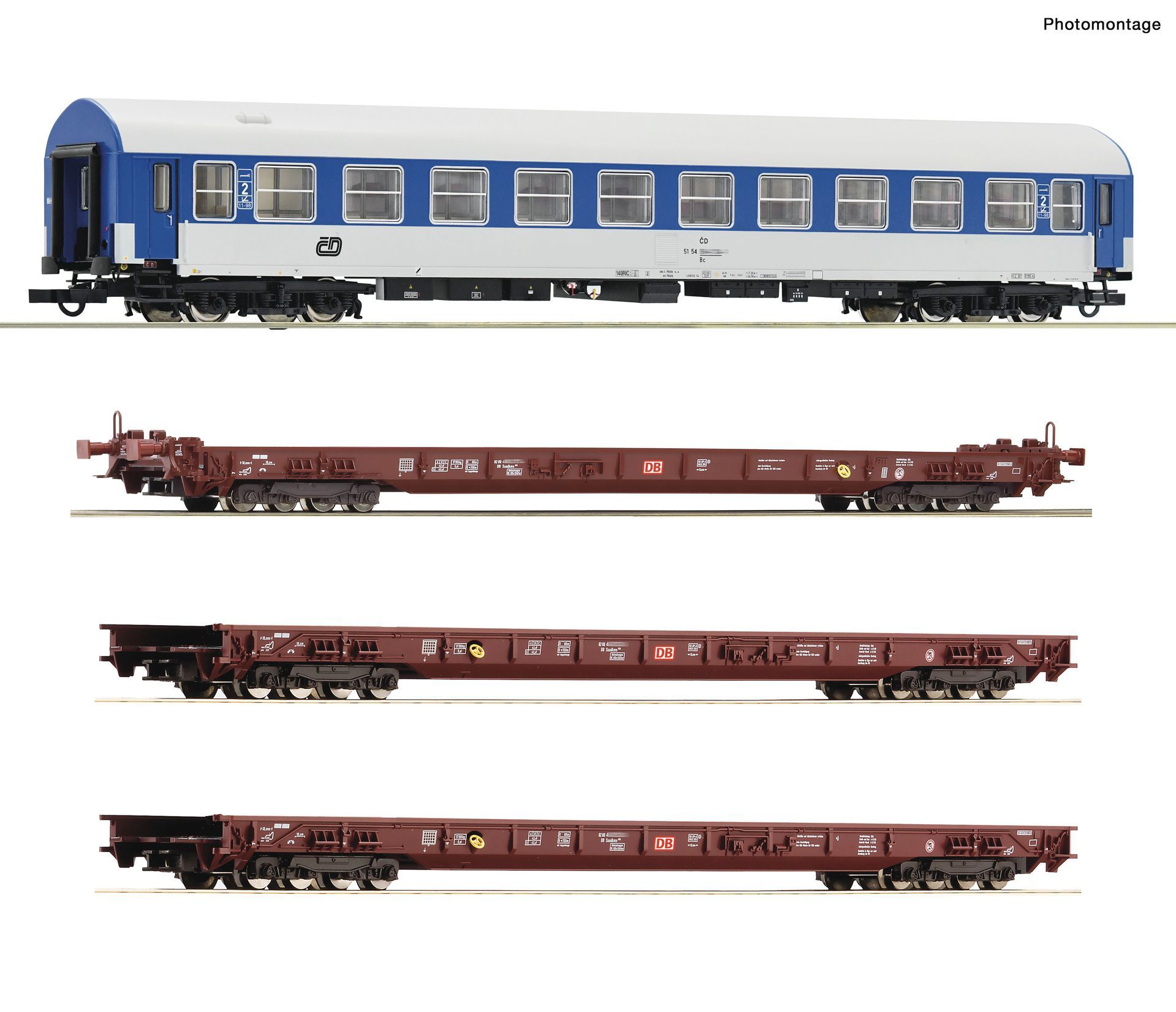 Roco 6600227 - 4er Set Rola DB-AG