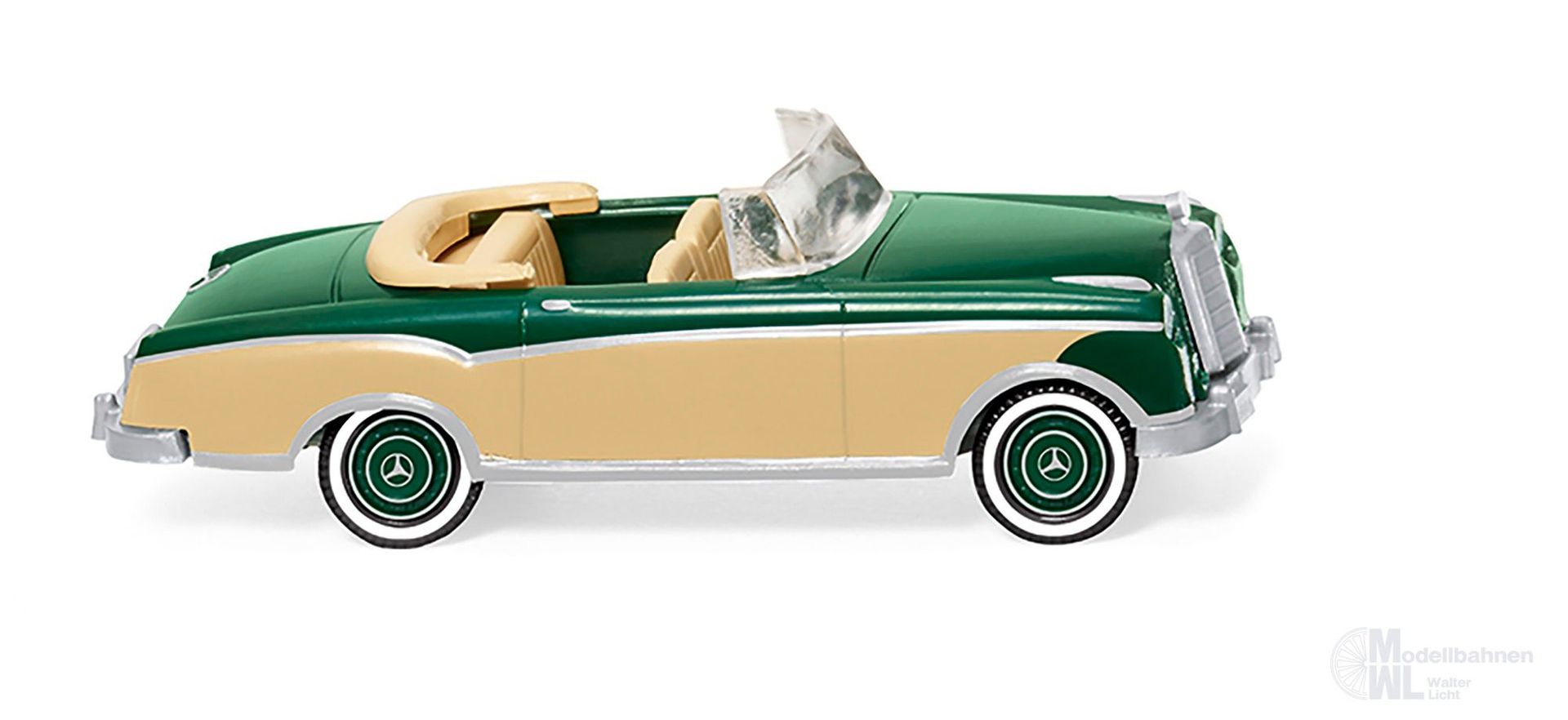 Wiking 014302 - Mercedes-Benz 220 S Cabrio - moosgrün H0 1:87