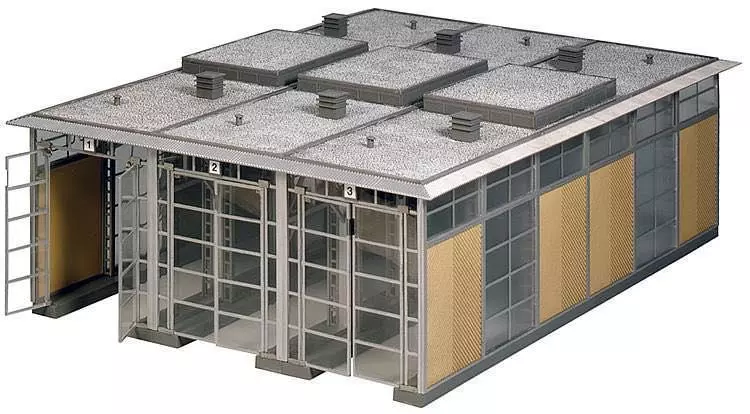 Faller 120217 - E-Lokschuppen 3-Ständig H0 1:87