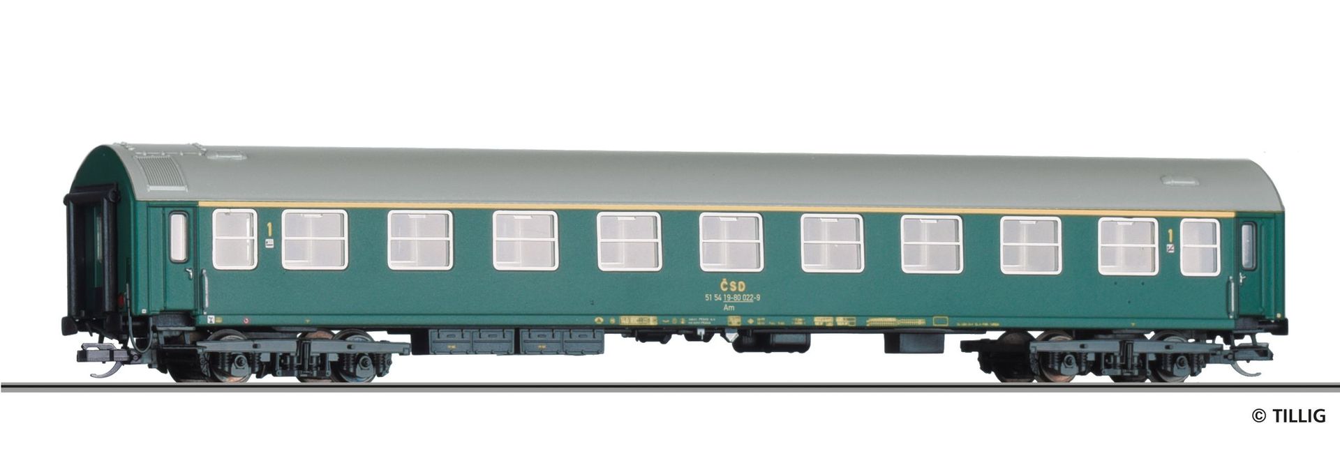 Tillig 16410 - Personenwagen CSD Ep.IV 1.Kl. Typ Y TT 1:120