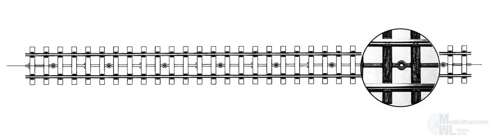 Bemo 9131000 - Flexgleis Betonschwelle Bausatz 1m Spur 22,2mm 0m