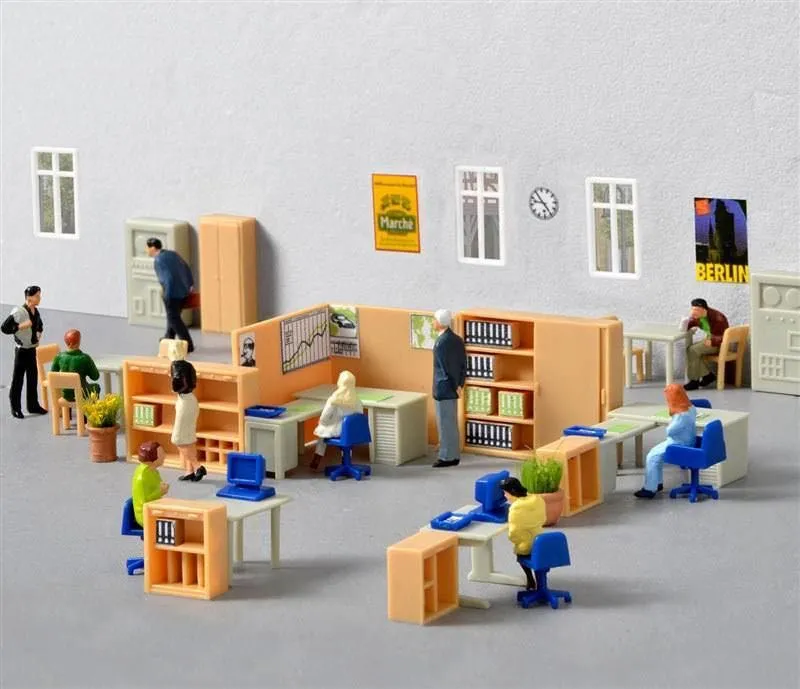 Kibri 38654 - Deko-Set Büromöbel H0 1:87