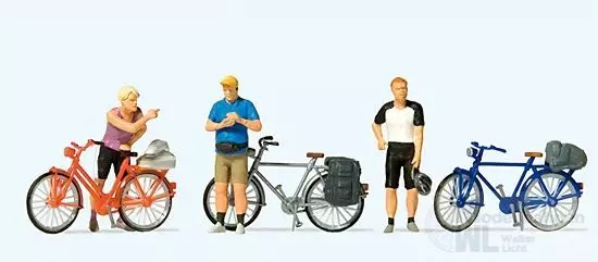 Preiser 10644 - Stehende Radfahrer in sportli H0 1:87