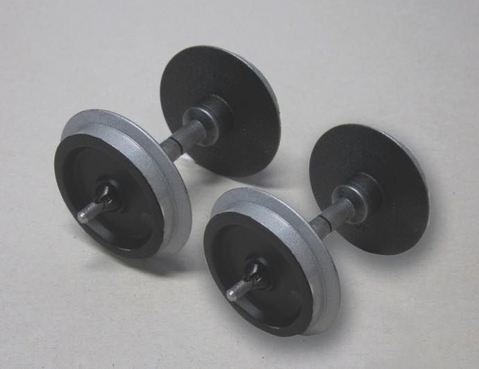 Piko 36165 - Radsatz groß für Umbauwagen/Silberlinge 2 St. (Metall verchromt) SPUR G 1:22,5