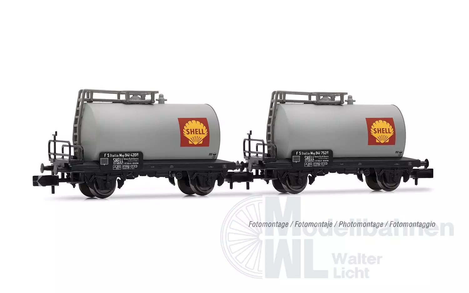 Arnold 6701 - Kesselwagen Set FS Ep.III/IV 2.tlg. Shell N 1:160