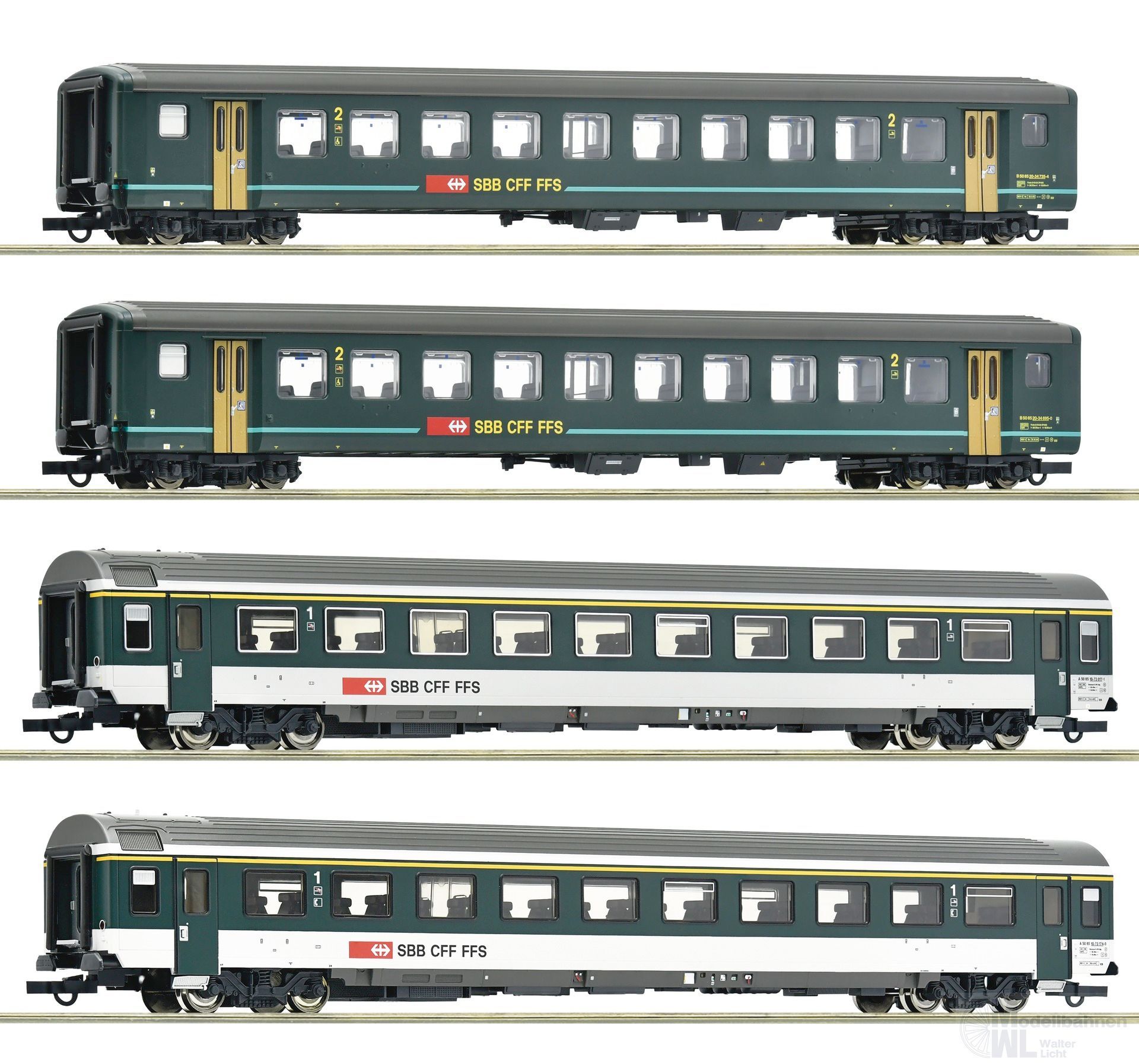 Roco 6200091 - Personenwagen Set SBB Ep.V 4.tlg. IR 1617 Set 2 H0/GL