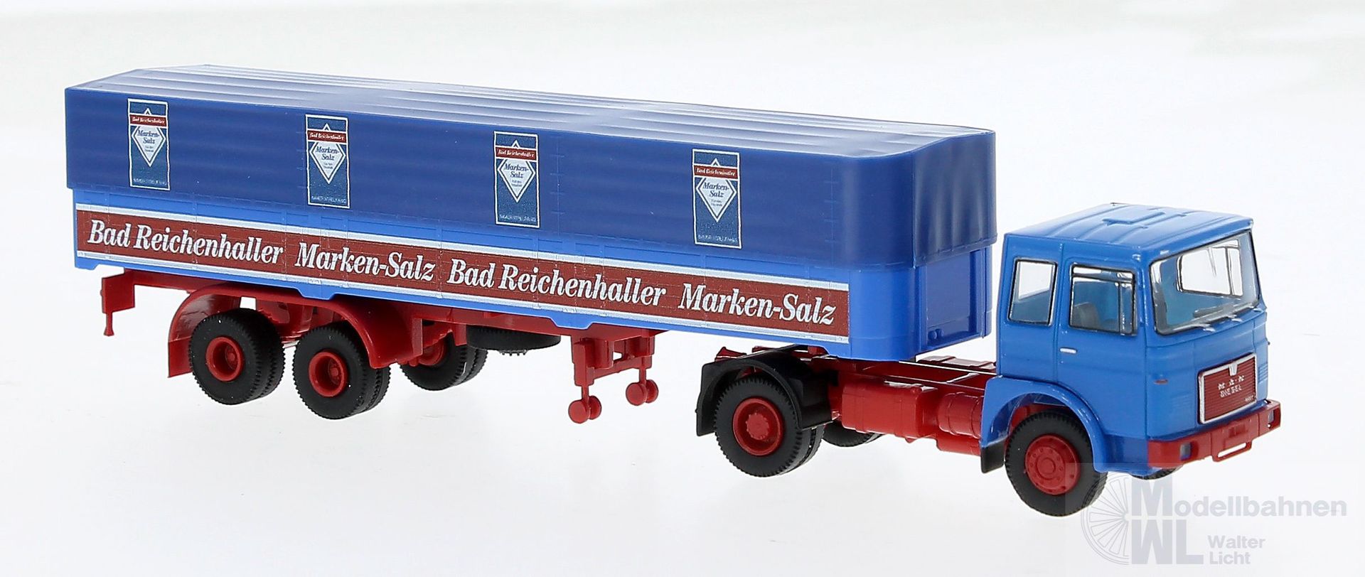 Brekina 78158 - MAN F7 Pritsche/Plane-Sattelzug Bad Reichenhall H0 1:87