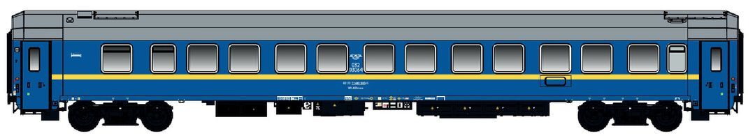 LS Models 48212 - Schlafwagen WLABmee UZ Ep.V gelber Streifen H0/GL