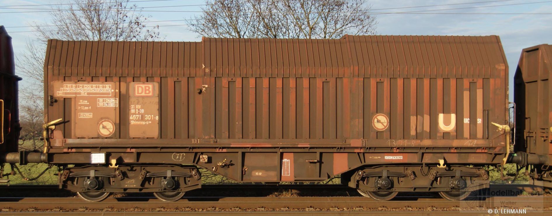 Brawa 51008 - Teleskophaubenwagen DB Ep.VI Shimmns-u708 H0/GL Brawa 51008 - Teleskophaubenwagen DB Ep.VI Shimmns-u708 H0/GL