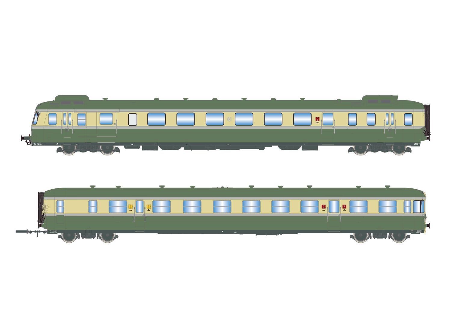 Jouef 2429S - Triebzug RGP II X 2712 SNCF Ep.III/IV 2.tlg. H0/GL Sound