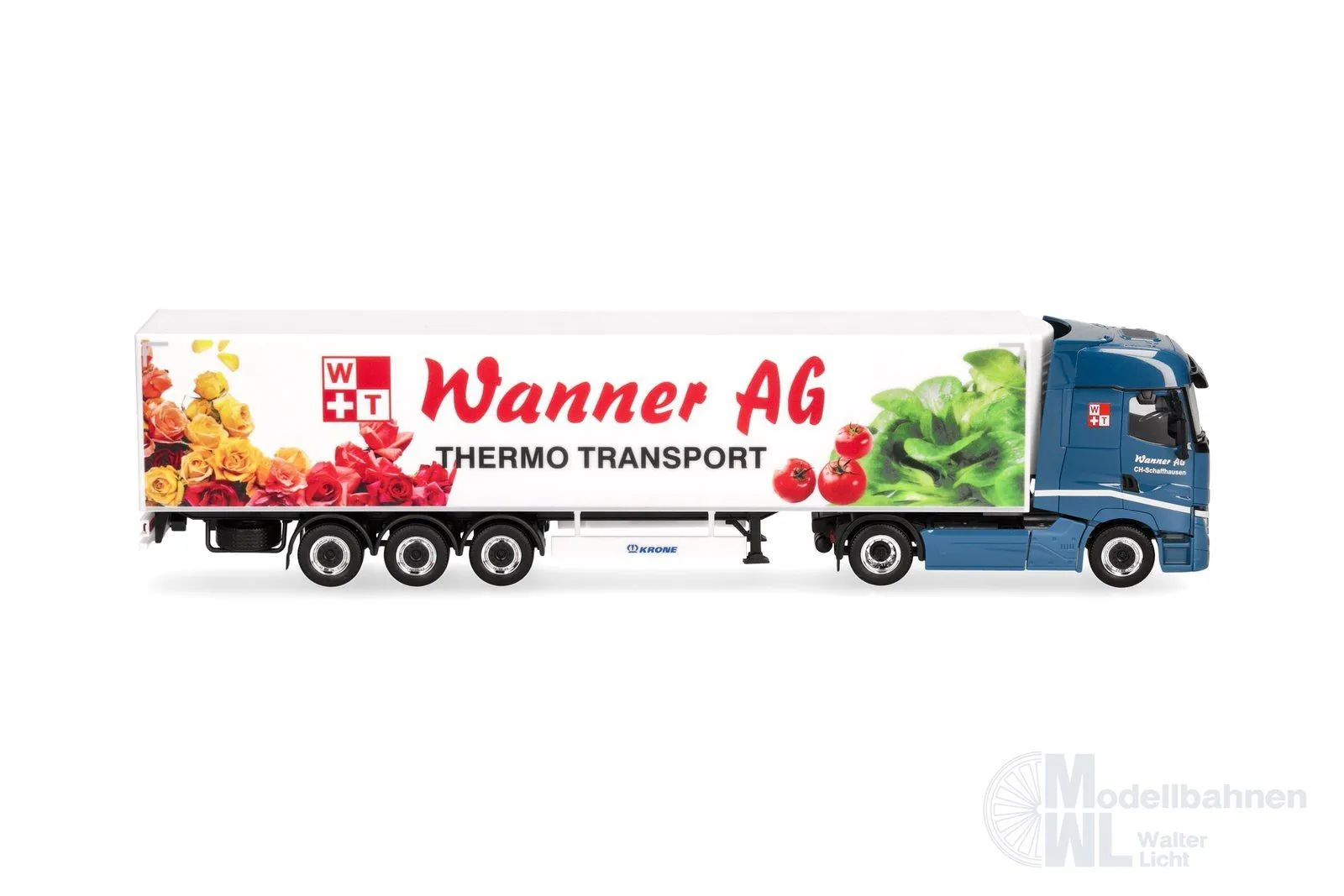 Herpa 321242 - Renault T facelift Kühlkoffer-Sattelzug Wanner AG H0 1:87