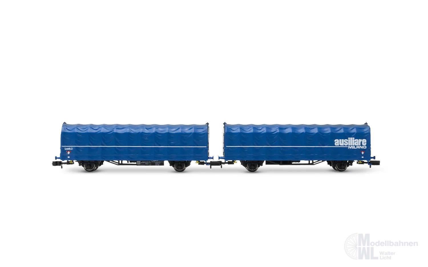 Arnold 6698 - Schiebeplanen-Doppelwagen FS Ep.IV/V Ausiliare Milano N 1:160