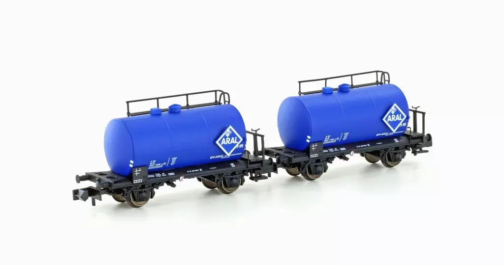 Hobbytrain 24833 - Leichtbau-Kesselwagen Set DB Ep.IV ARAL 2.tlg. N 1:160