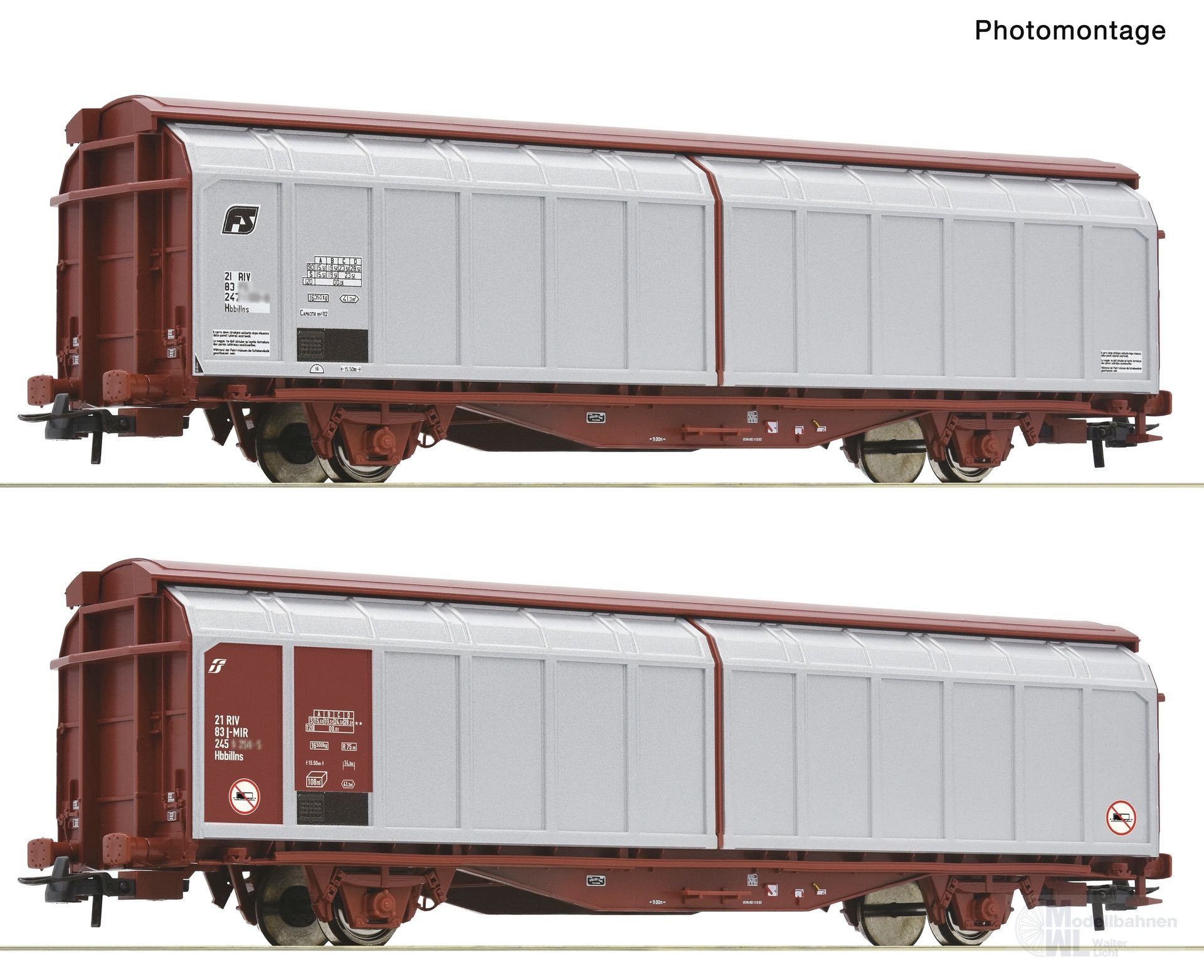 Roco 6600308 - Schiebewandwagen Set FS Ep.VI 2.tlg. H0/GL