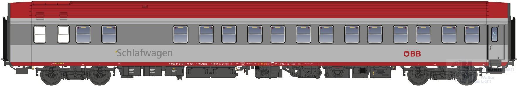 Jägerndorfer Modellbahn 47086 - Schlafwagen ÖBB Ep.VI WLAB33s T2S H0/GL