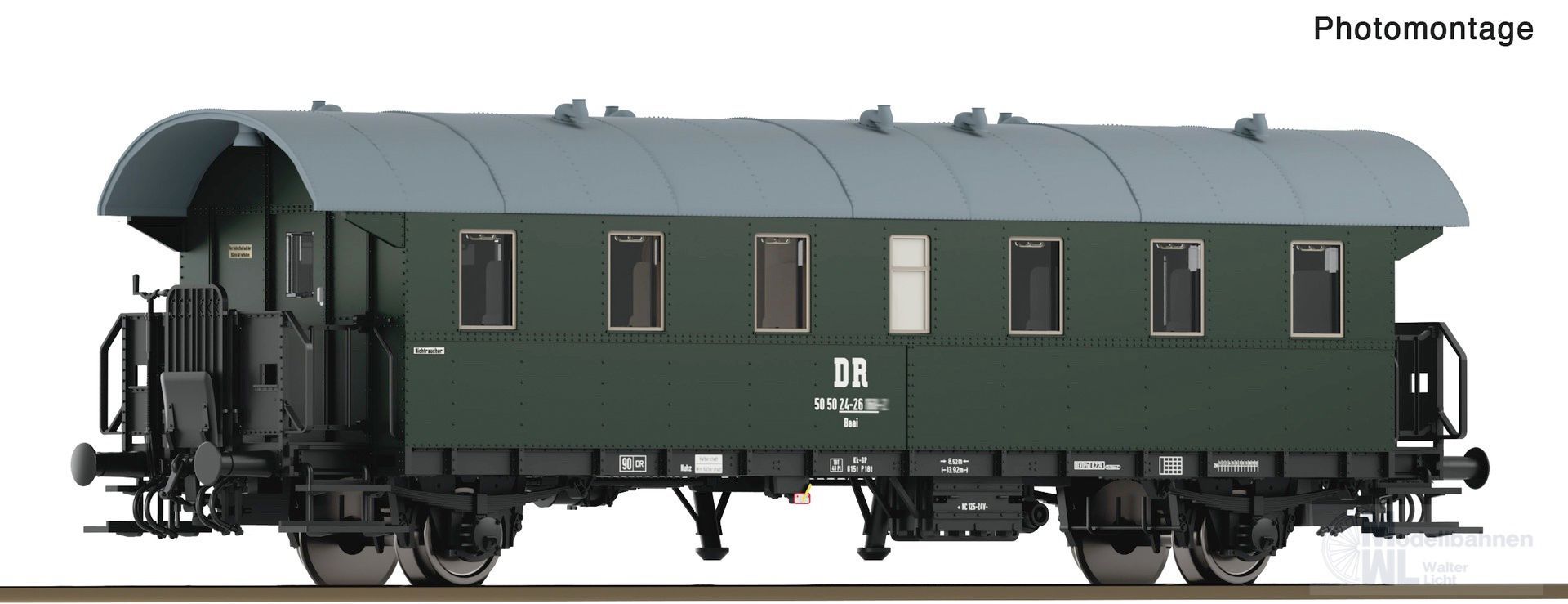 Roco 6280051 - Personenwagen Donnerbüchse DR Ep.IV 2.Kl. Bi 2. TT 1:120 Roco 6280051 - Personenwagen Donnerbüchse DR Ep.IV 2.Kl. Bi 2. TT 1:120