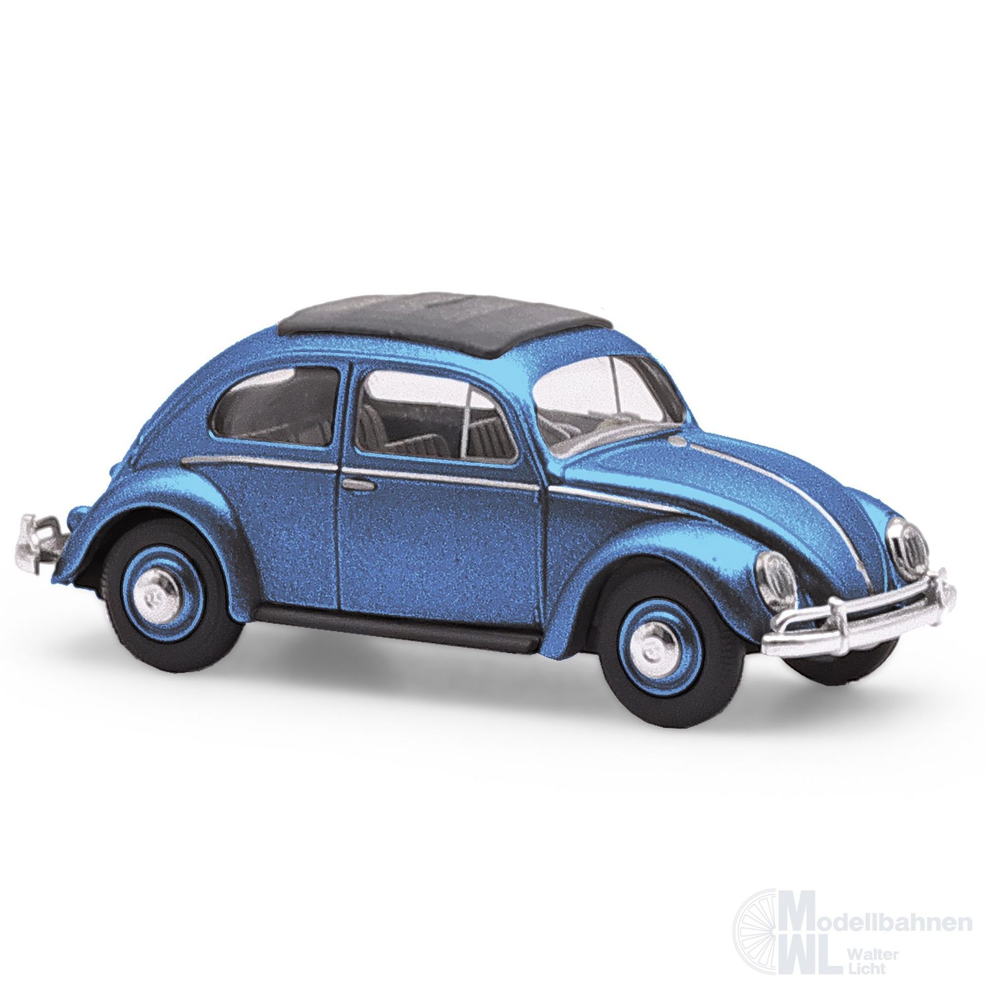 Busch 52996 - VW Käfer mit Ovalfenster Export blau mit Schiebedach Bj.1955 H0 1:87