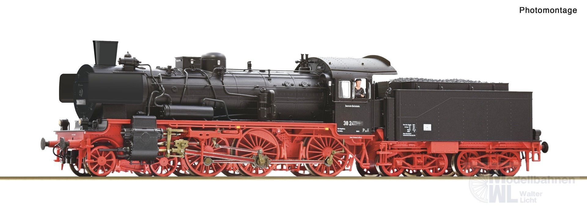 Roco 71398 - Dampflok BR 38 2833 DR Ep.III H0/GL Sound Roco 71398 - Dampflok BR 38 2833 DR Ep.III H0/GL Sound