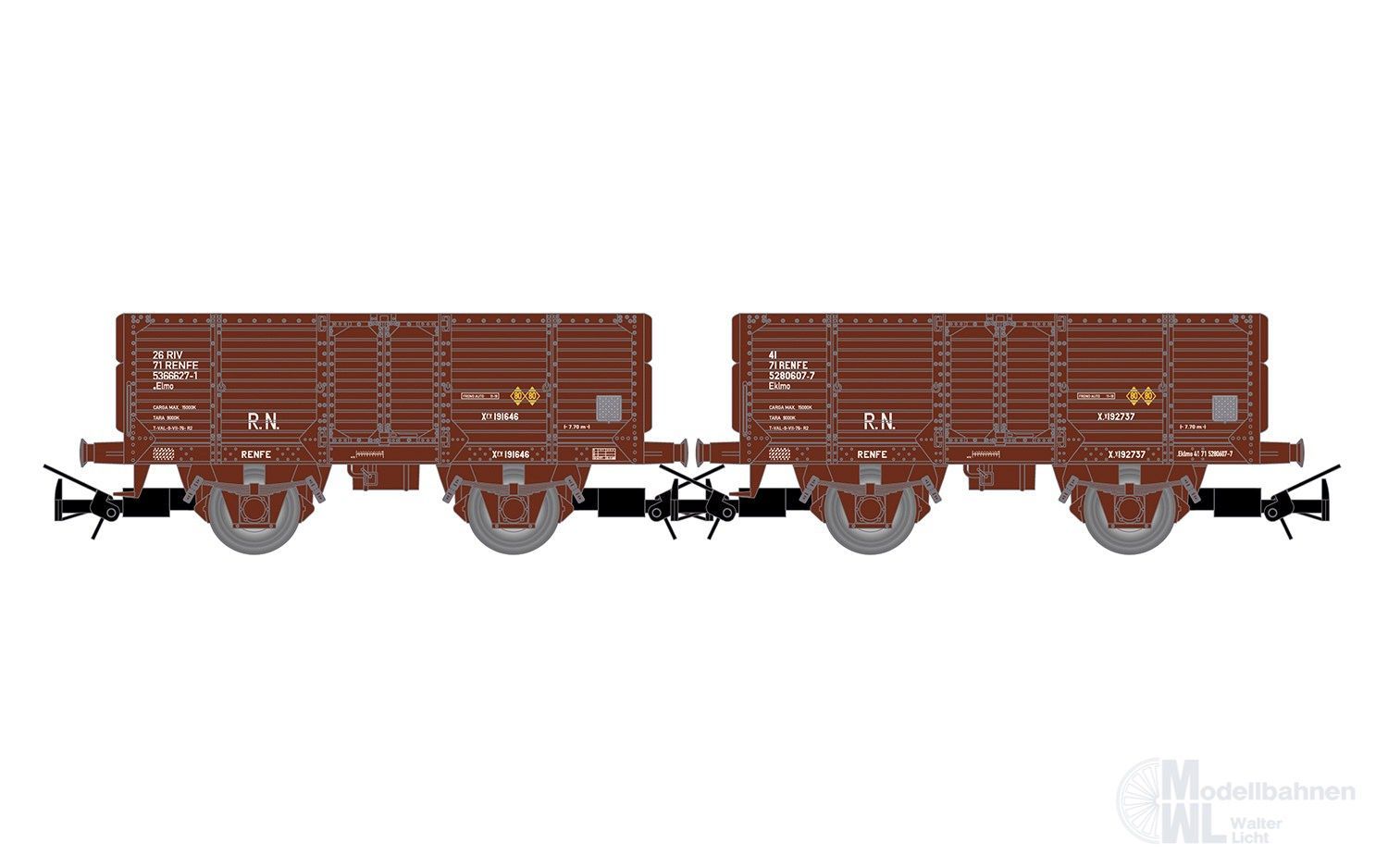 Electrotren 6095 - Güterwagen Set RENFE Ep.III/IV 2.tlg. H0/GL