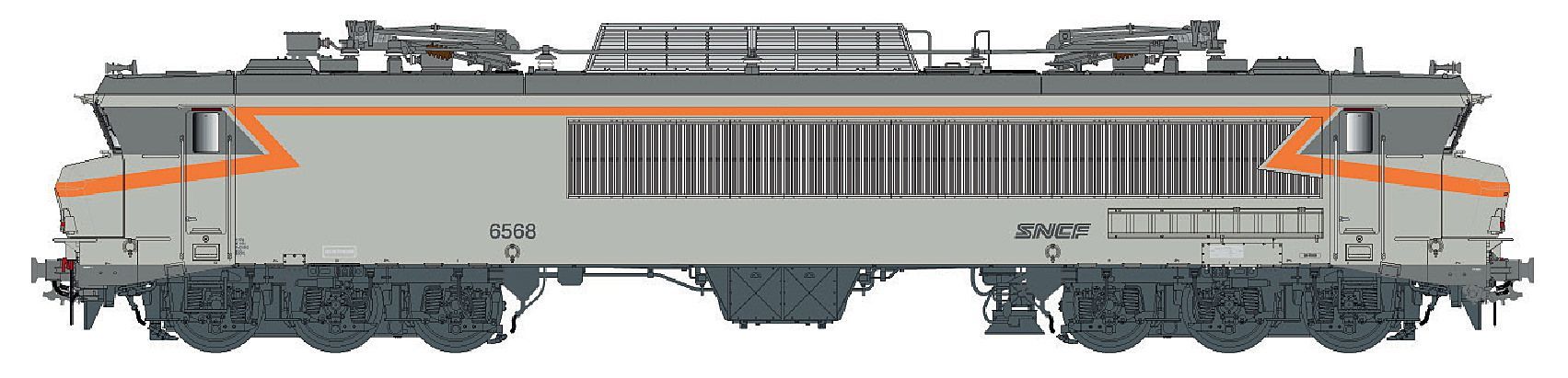 LS Models 10833S - E-Lok CC 6568 SNCF Ep.IV/V grau orange Streifen Nudellogo H0/WS Sound