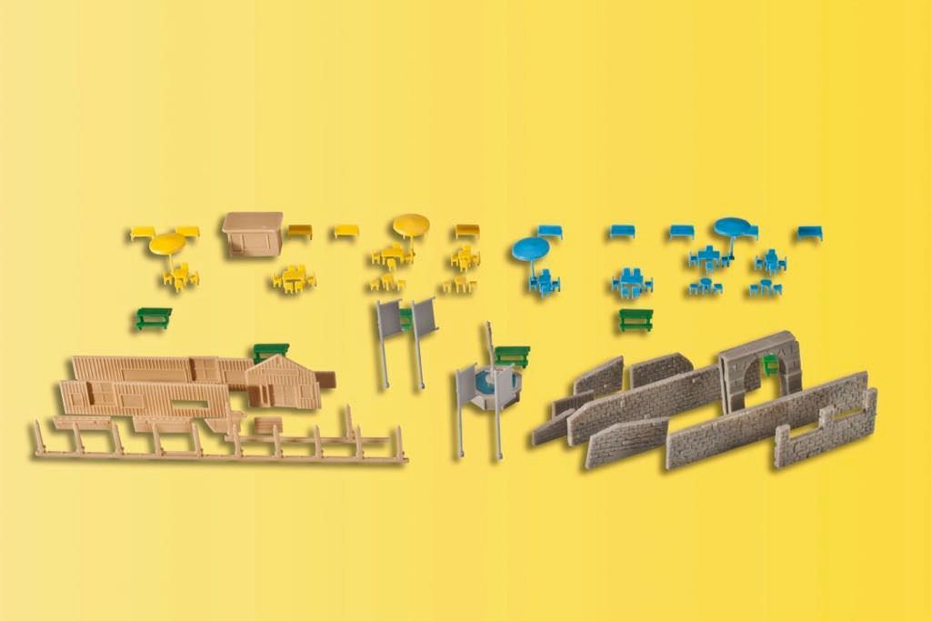 Kibri 36694 - Deko-Set am Brunnen Z 1:220