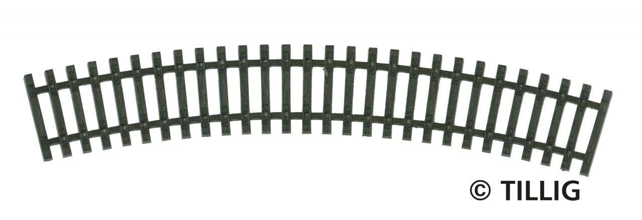 Tillig 83016 - Schwellenband gebogen R01 R267 mm / 30° TT 1:120 Tillig 83016 - Schwellenband gebogen R01 R267 mm / 30° TT 1:120
