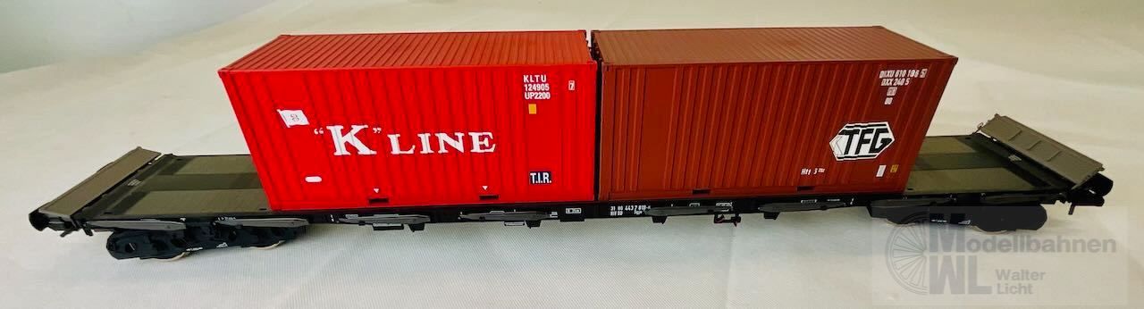 Märklin 58701 - MÄRKLIN - Containertragwagen DB Ep.III  mit 2 ContainernSpur 1
