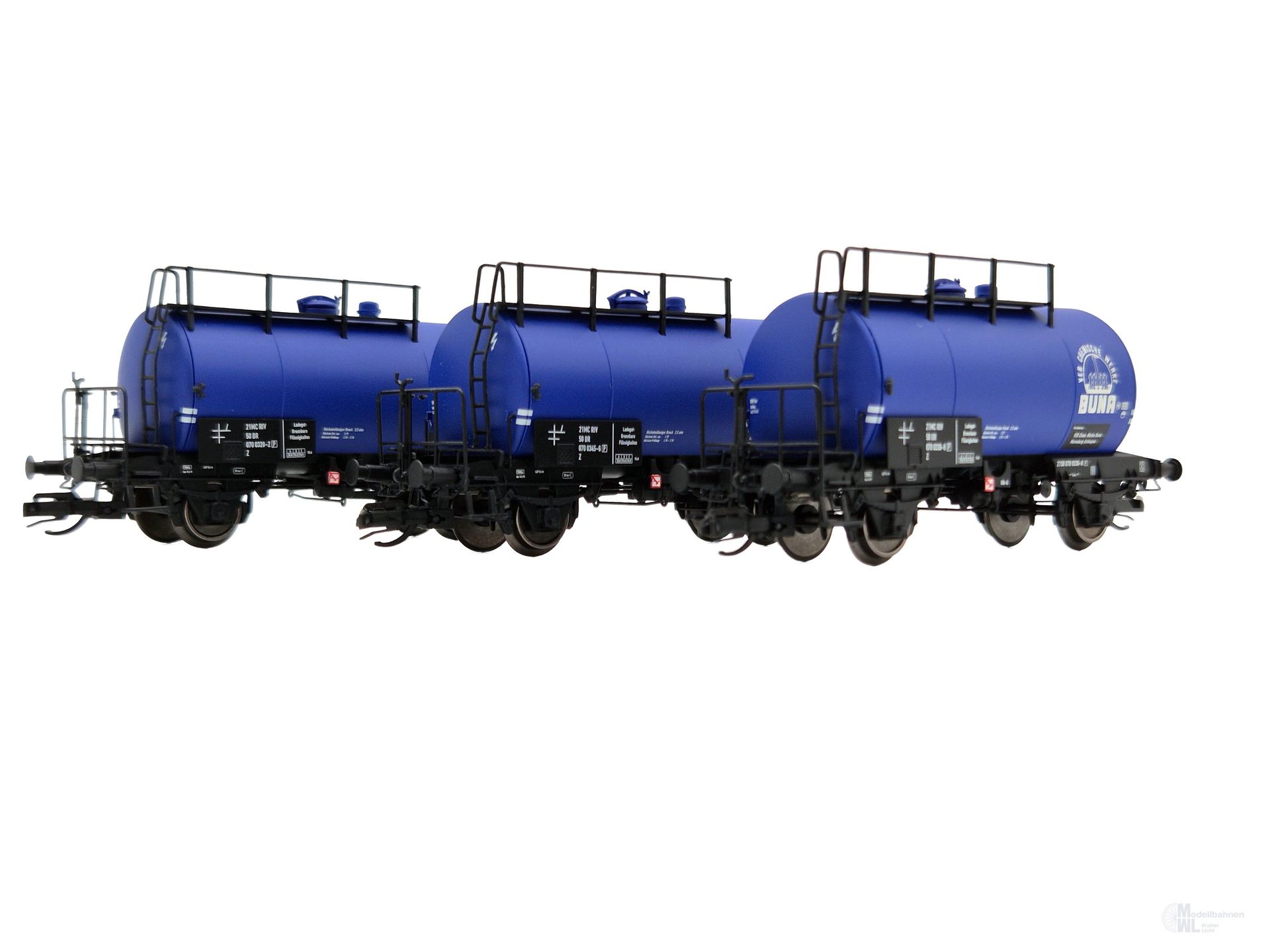 Saxonia Modellbau 120069 - Kesselwagen Set DR Ep.IV Buna Typ Deutz 3.tlg. TT 1:120