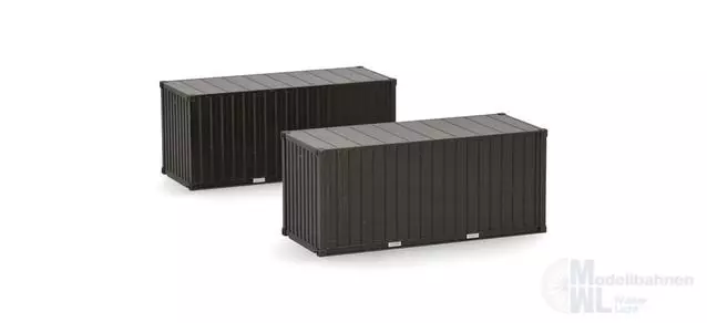 Herpa 747127 - 20ft Container Bundeswehr 2x bronzegrün H0 1:87