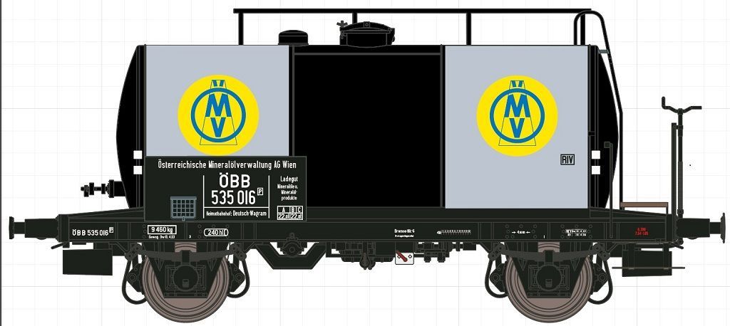 EX20521-1 Exact Train 20521 - Kesselwagen ÖBB Ep.III OMV 24m3 H0/GL