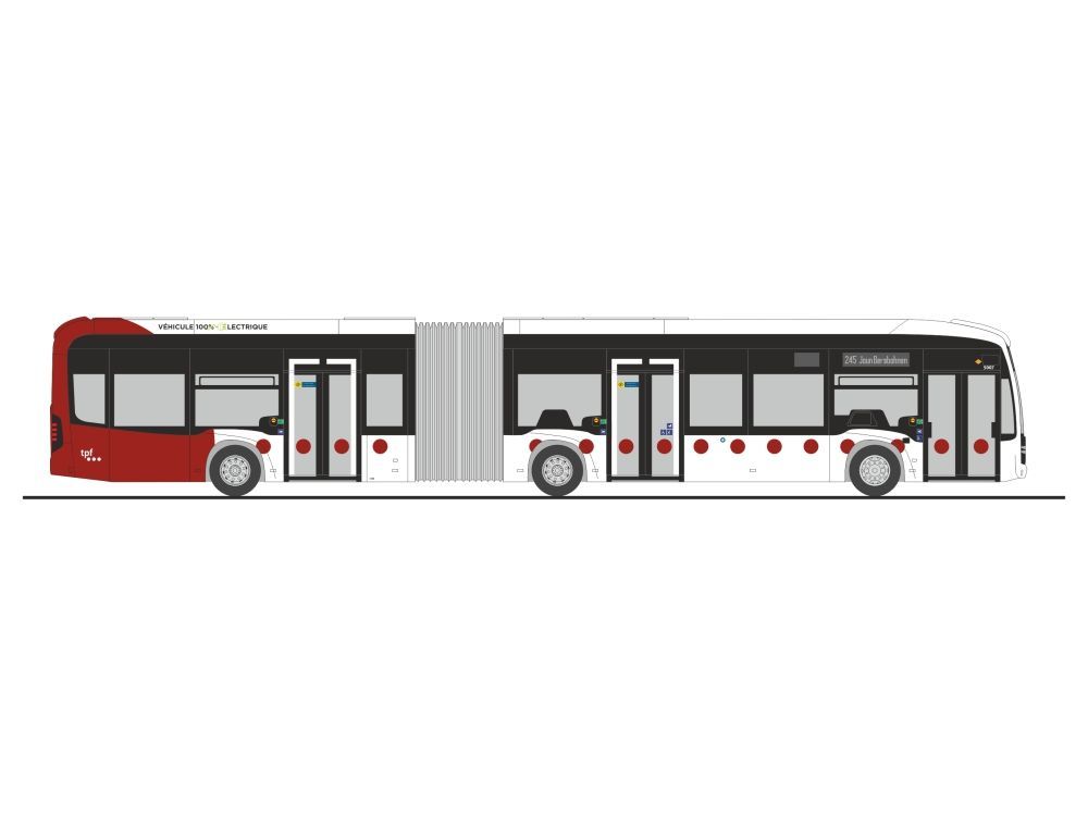 Rietze 77654 - Mercedes-Benz eCitaro G TPF (CH) H0 1:87
