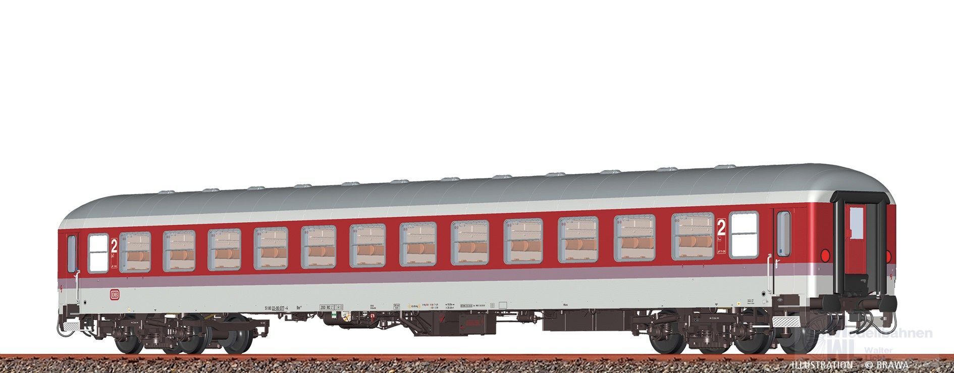 Brawa 58273 - Schnellzugwagen DB Ep.V Bm 235 H0/GL Innenbeleuchtung