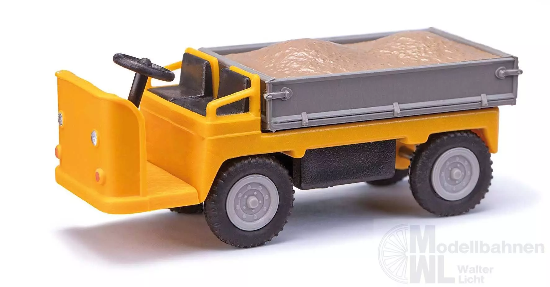 Mehlhose 210009333 - E-Karre Balkancar mit Kiesladung gelb H0 1:87