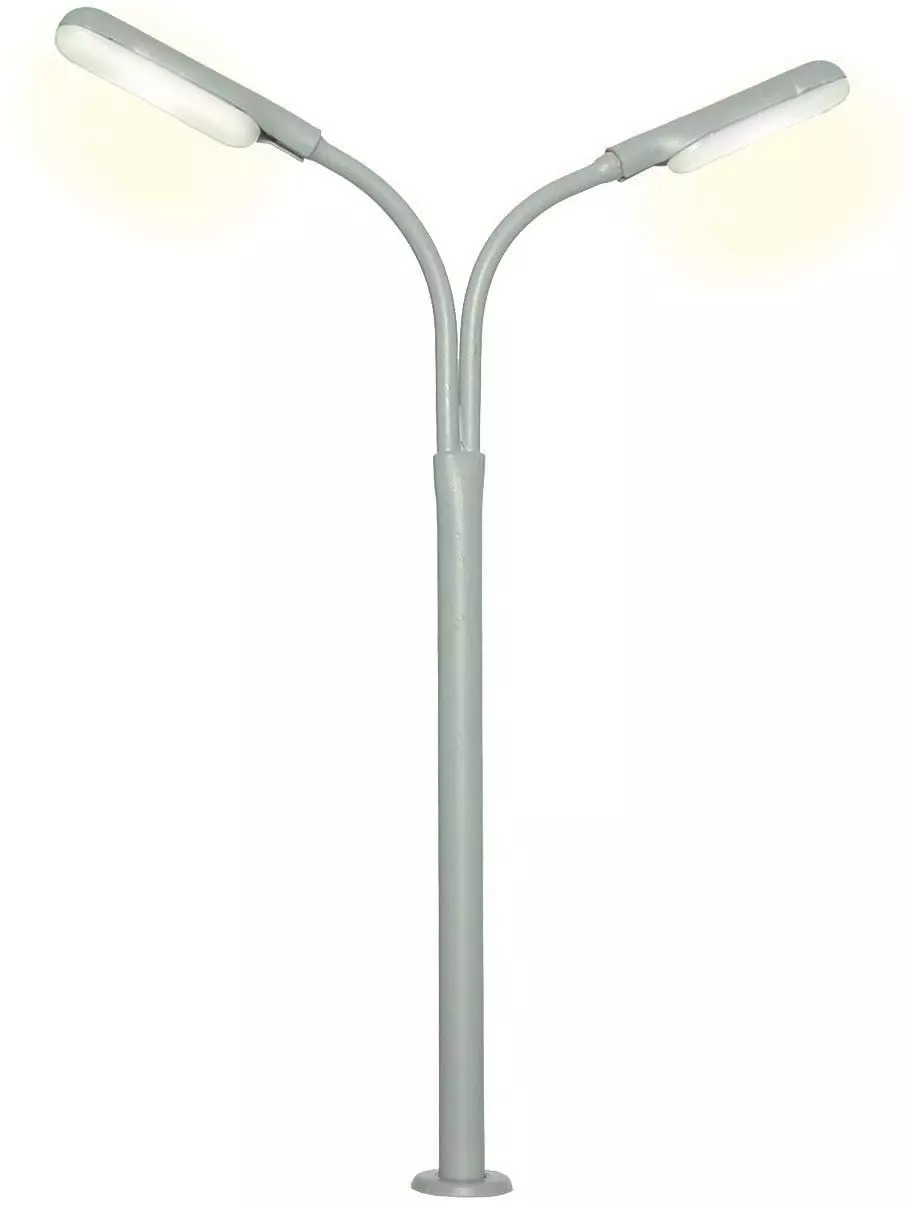 Viessmann 6095 - Peitschenleuchte doppelt LED weiß H0 1:87
