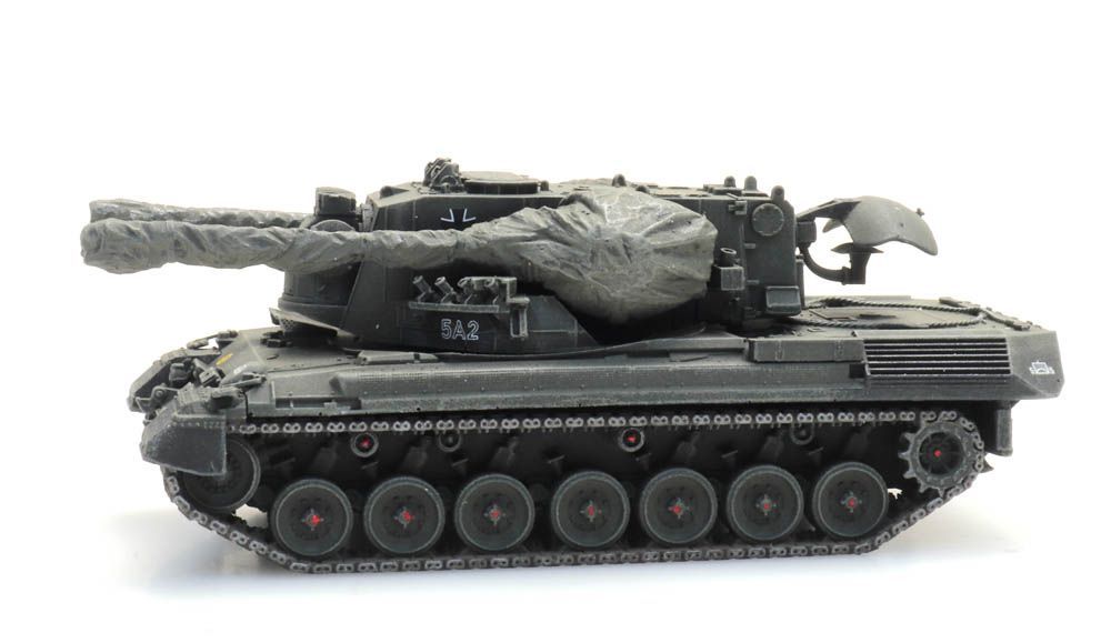 ARTITEC b.v. 6870396 - BRD Flugabwehrkanonenpanzer 1 Gepard Eisenbahntransport H0 1:87