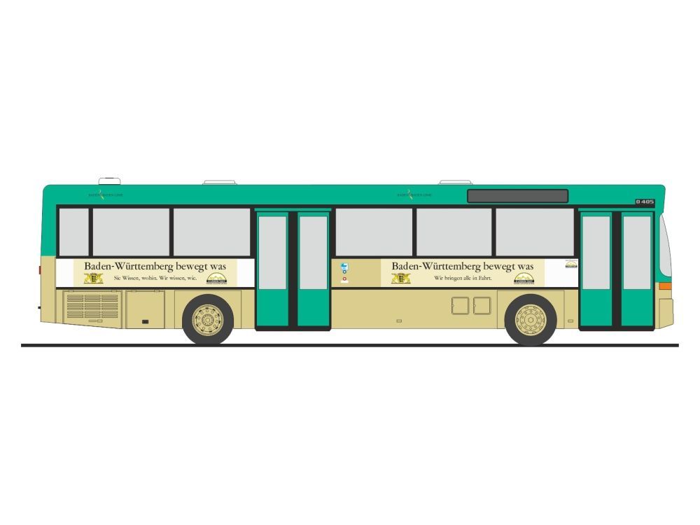 Rietze 71848 - Mercedes-Benz O 405 Stadtwerke Baden-Baden H0 1:87