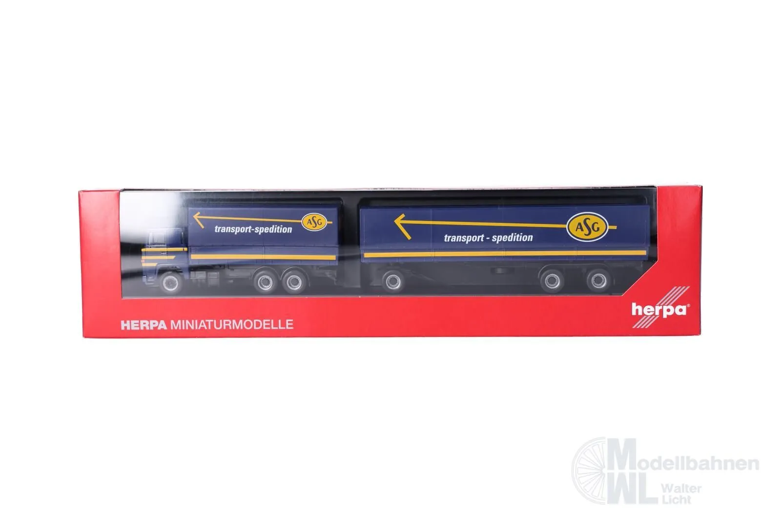 Herpa 320719 - Scania 141 Planen-Hängerzug ASG H0 1:87
