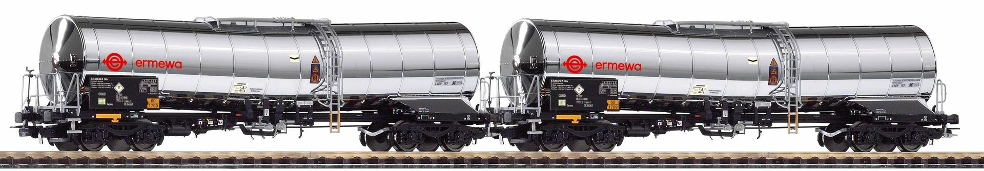 Piko 58253 - Chemiekesselwagen Set Ermewa Ep.VI 2.tlg. H0/GL