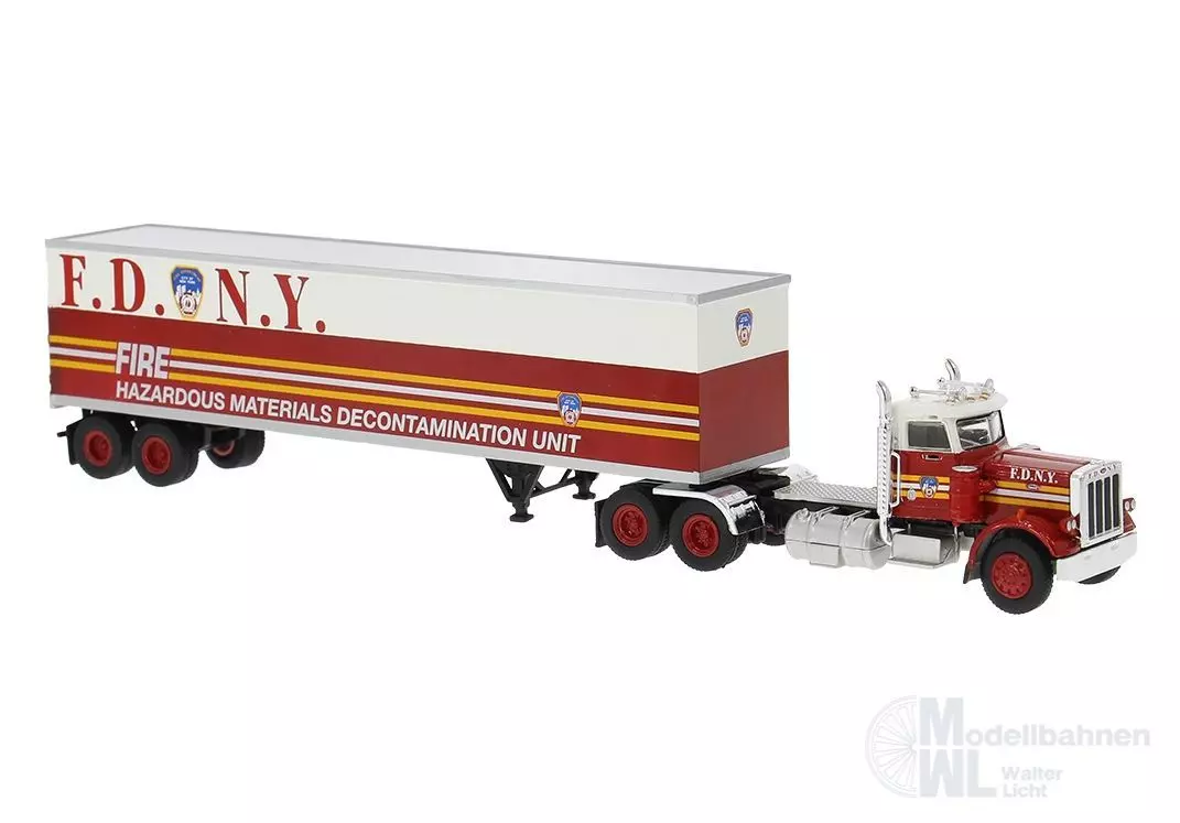 Brekina 85722 - Peterbilt 359 Koffer-Sattelzug der FDNY H0 1:87
