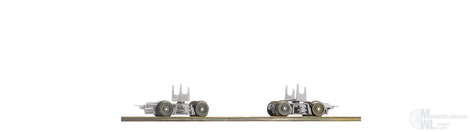 Bemo 2010600 - Rollböcke GFM Ep.III-V 2 Stück grau Fertigmodell H0e