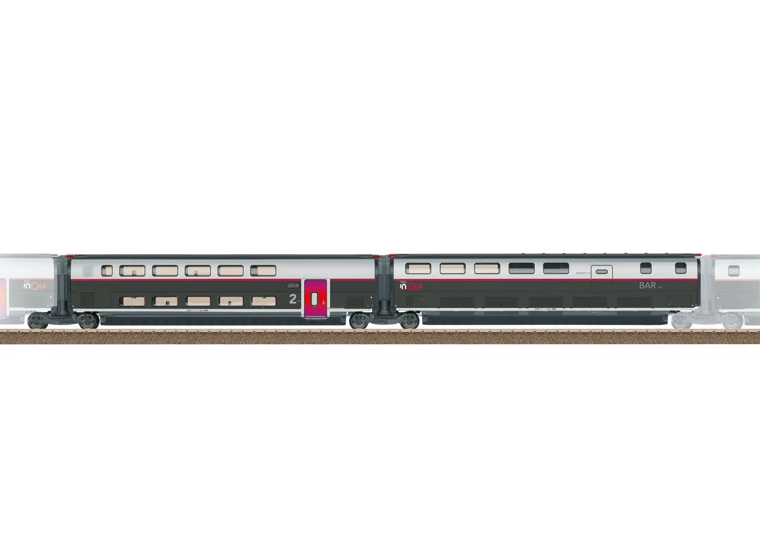 Trix 23189 - Ergänzungswagen Set TGV Duplex inOui Set 3 H0/GL