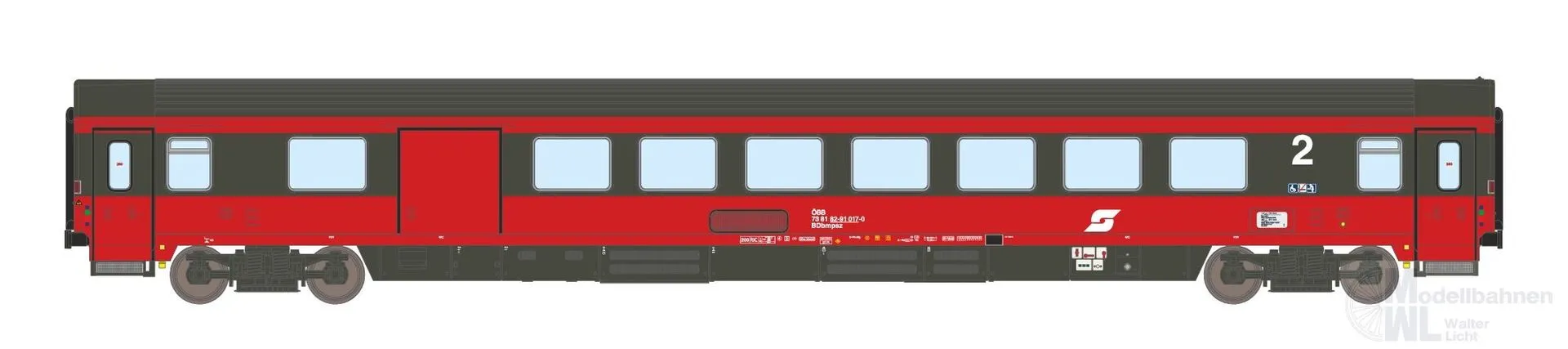 ASM 24010 - Halbgepäckwagen ÖBB Ep.V BDbmpsz, 2.Kl. N 1:160