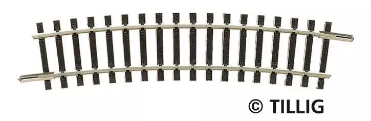 Tillig 83107 - Gleisstück gebogen R22 R353 mm / 15° TT 1:120