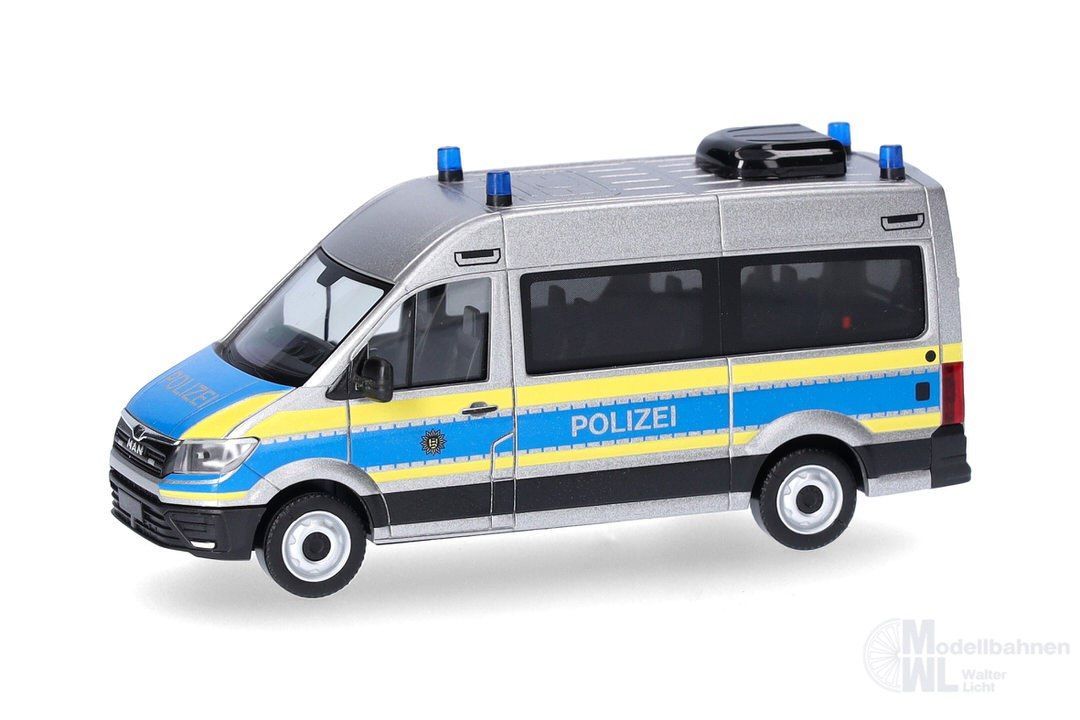 Herpa 098526 - MAN TGE Bus Mobile Wache Poliz H0 1:87 Herpa 098526 - MAN TGE Bus Mobile Wache Poliz H0 1:87