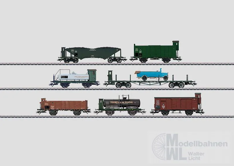 Märklin 46082 - MÄRKLIN - Güterwagen-Set K.Bay.Sts.B. Ep.I 7.tlg. H0/WS