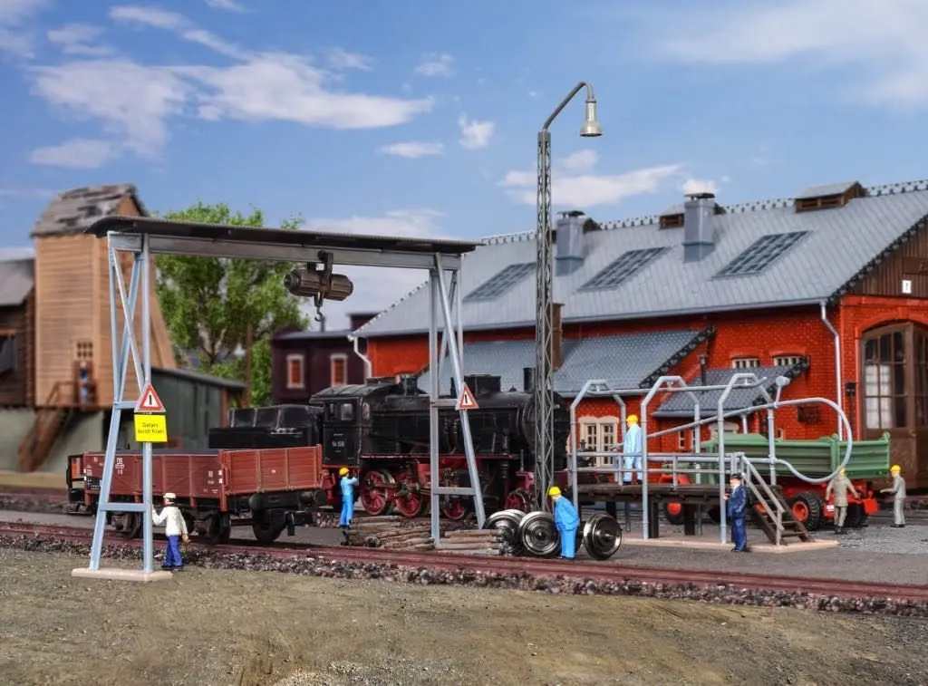 Vollmer 45747 - Rohrblasgerüst und Bockkra H0 1:87