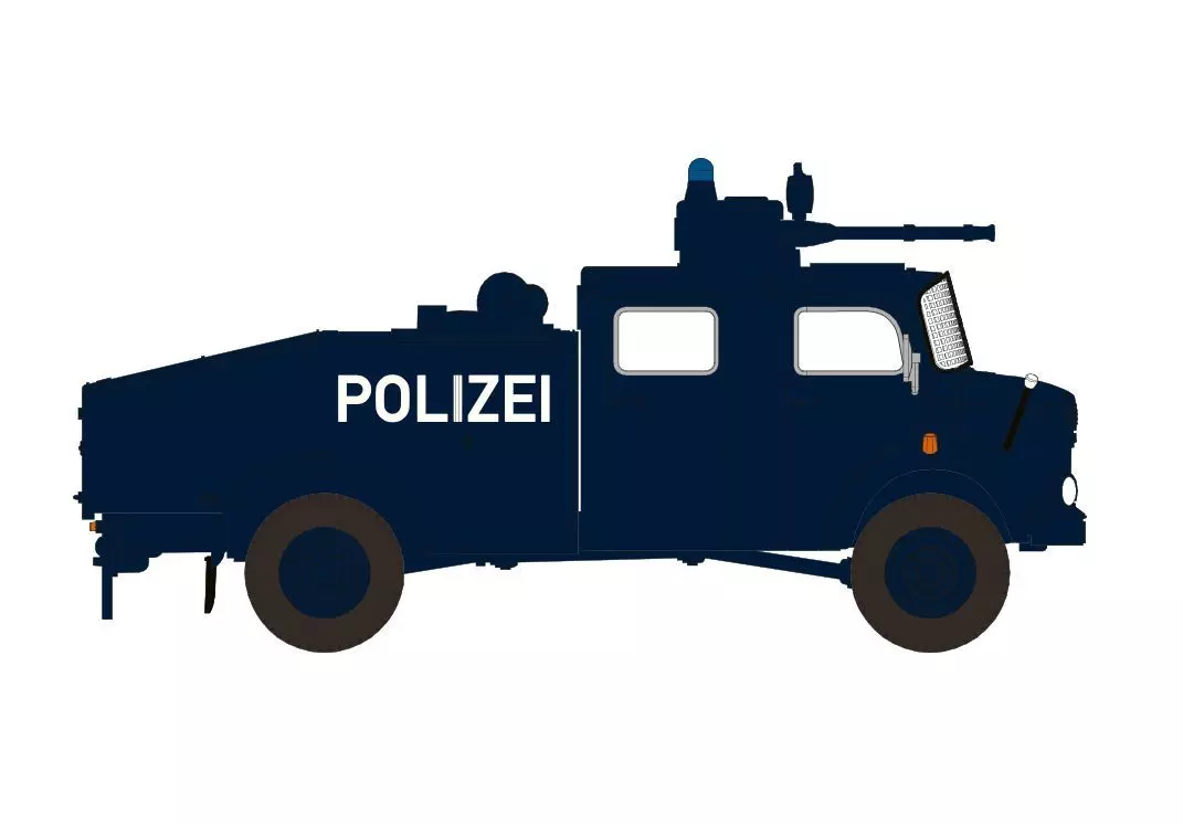 Brekina 47181 - Mercedes-Benz LA1113 WasserwerferBerliner Polizei H0 1:87