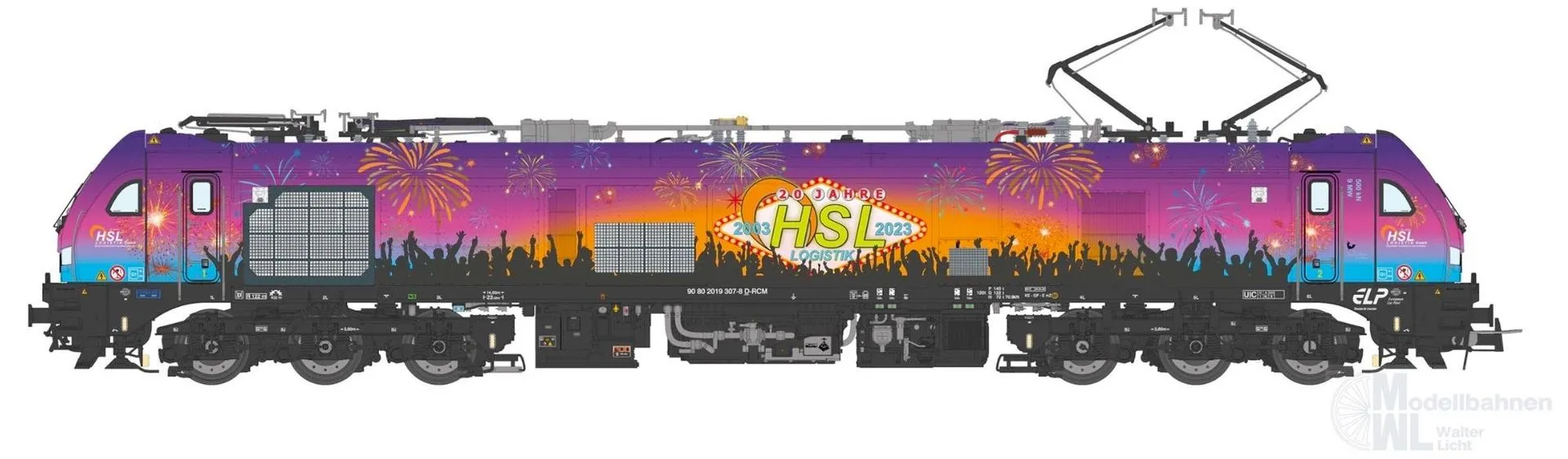 Sudexpress N0193070 - Zweikraftlok BR 2019 307-8 Euro 9000 HSL Ep.VI Jubiläum N 1:160 Sound