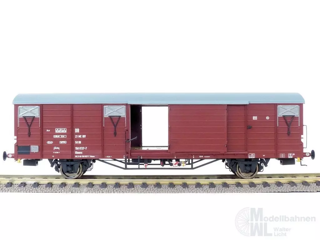 Exact Train 20704 - Güterwagen gedeckt DR Ep.IV Glmms 14.05 Tür ohne Verstärkung H0/GL